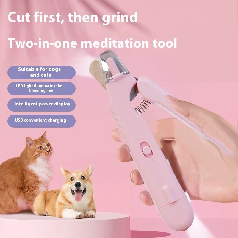 2-in-1 LED Pet Nail Clipper & Grinder