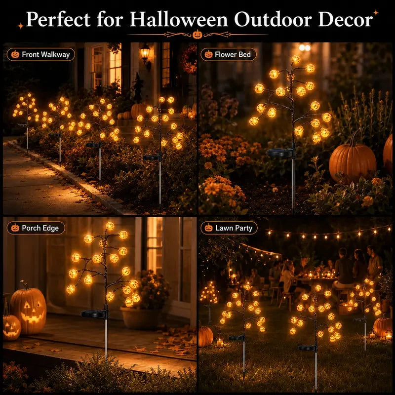 Solar Pumpkin Lights Light Up Your Halloween Yard