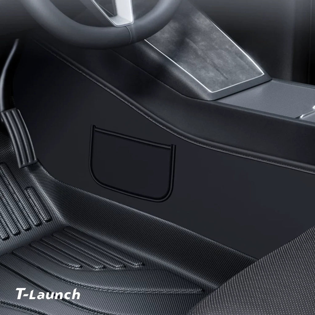 Nappa Leather Interior Anti-Kick Protection Mats for Tesla Model 3 Highland 2024+