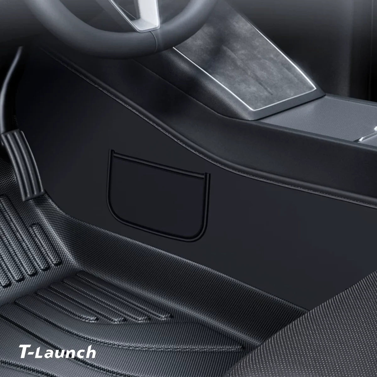 Nappa Leather Interior Anti-Kick Protection Mats for Tesla Model 3 Highland 2024+