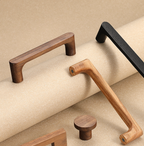 Organic Modern Natural Walnut Wood Cabinet Handles