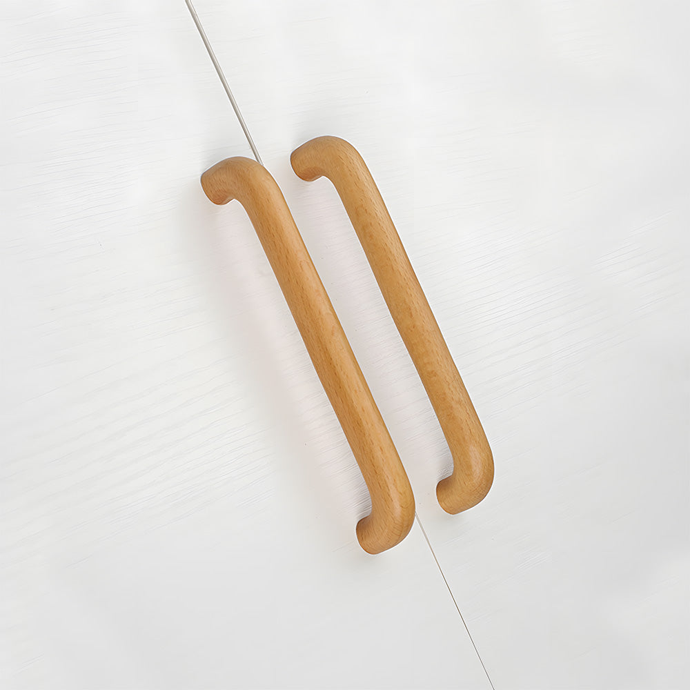 Scandinavian Solid Wood Cabinet Handles