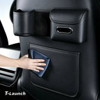 Nappa Leather Seat Back Kick Protector & Organizer for Tesla Model 3/Y 2019+
