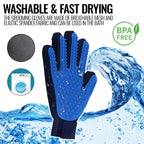 Pet Deshedding Grooming Gloves
