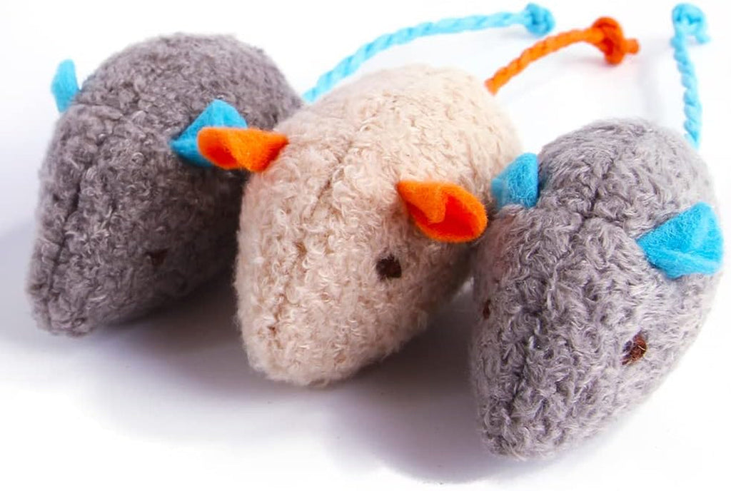 Plush Mouse Cat Toys, 3 Pack