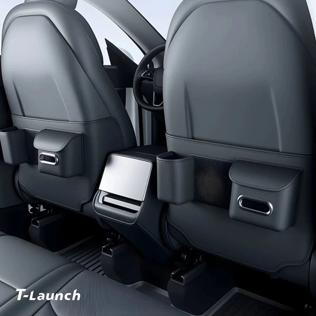 Nappa Leather Interior Anti-Kick Protection Mats for Tesla Model 3 Highland 2024+