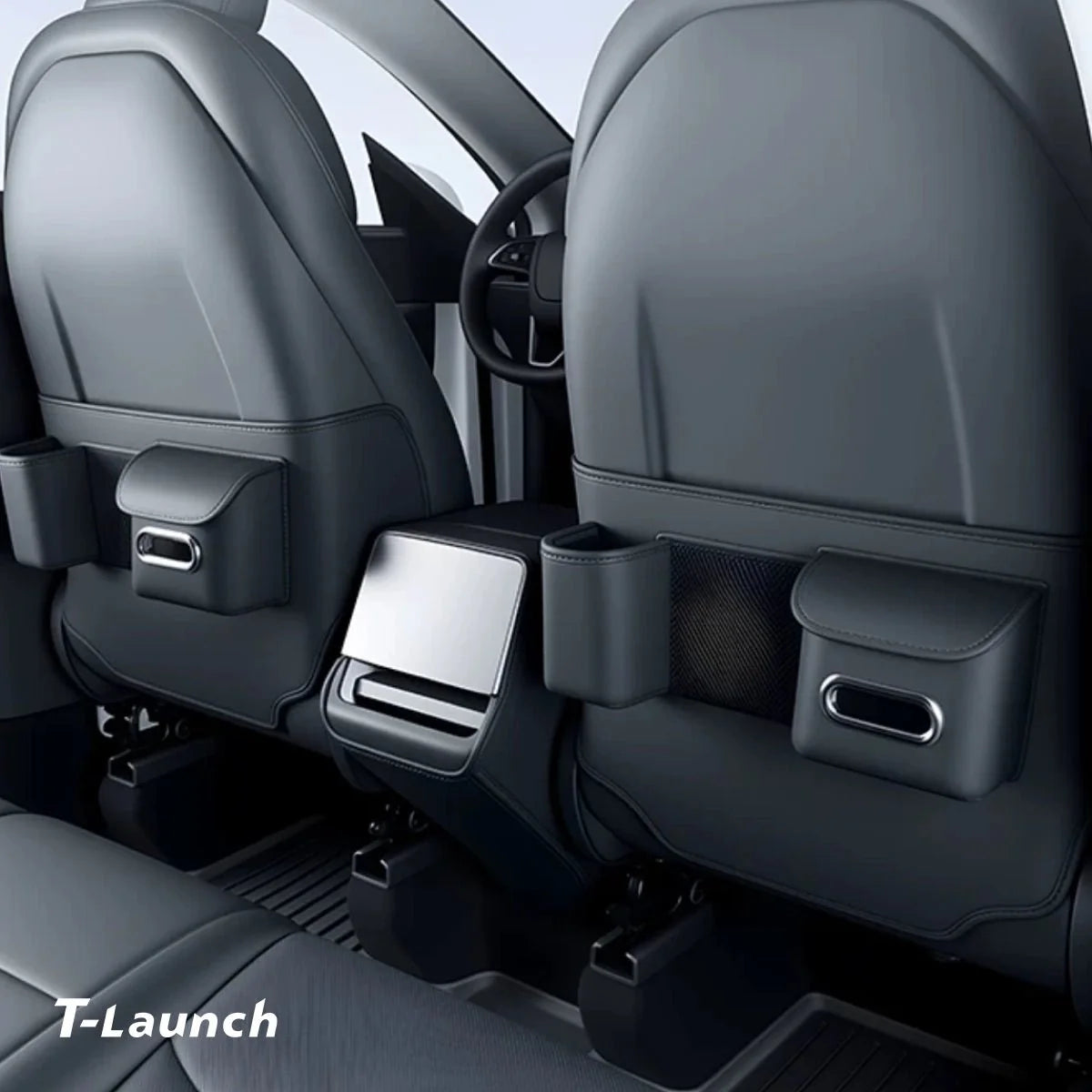 Nappa Leather Interior Anti-Kick Protection Mats for Tesla Model 3 Highland 2024+
