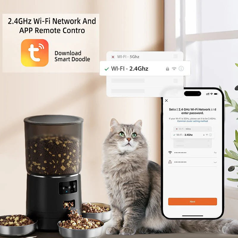 HEYBO 3-Bowl Automatic Cat Feeder