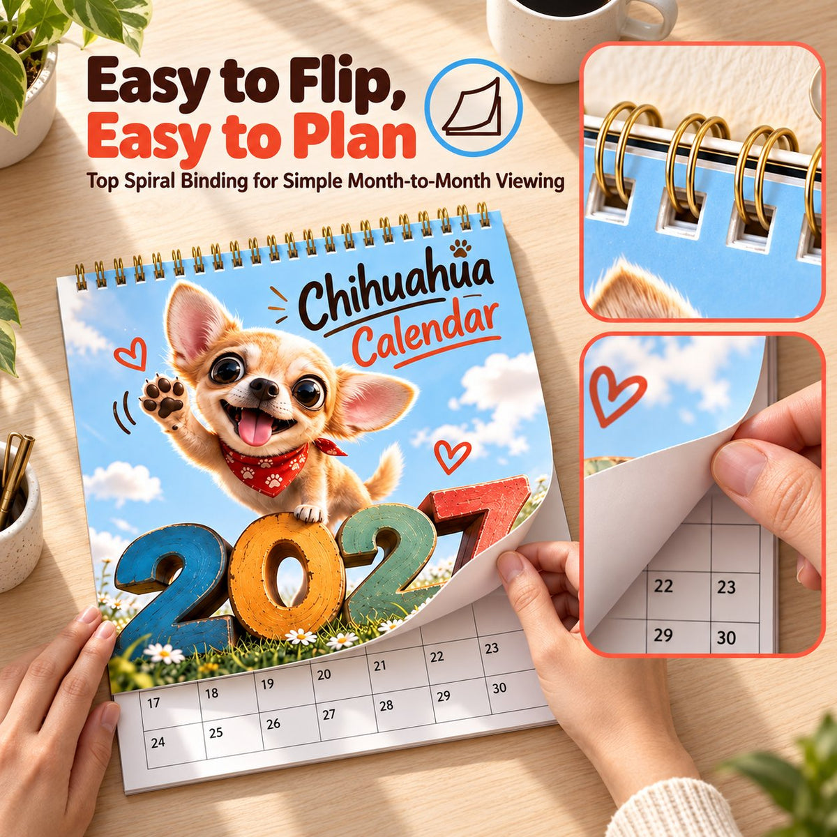 2027 Chihuahua Wall Calendar