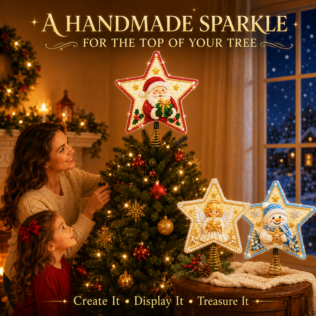 DIY Sparkling Christmas Star Tree Topper Kit