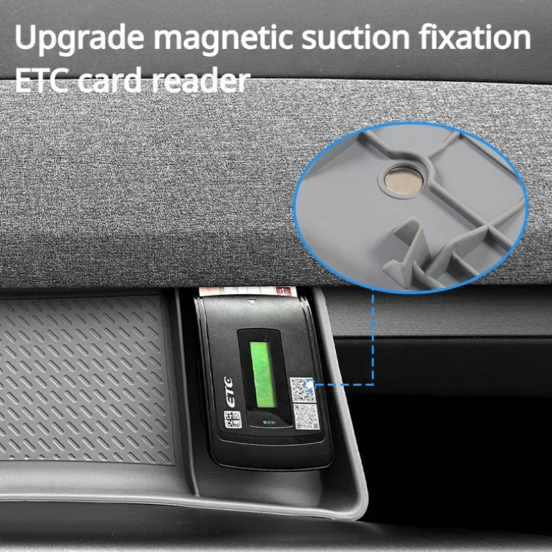 ETC Bracket Tray Dashboard Screen Rear Silicone Storage Box for Tesla Model 3 Highland Standard 2025+