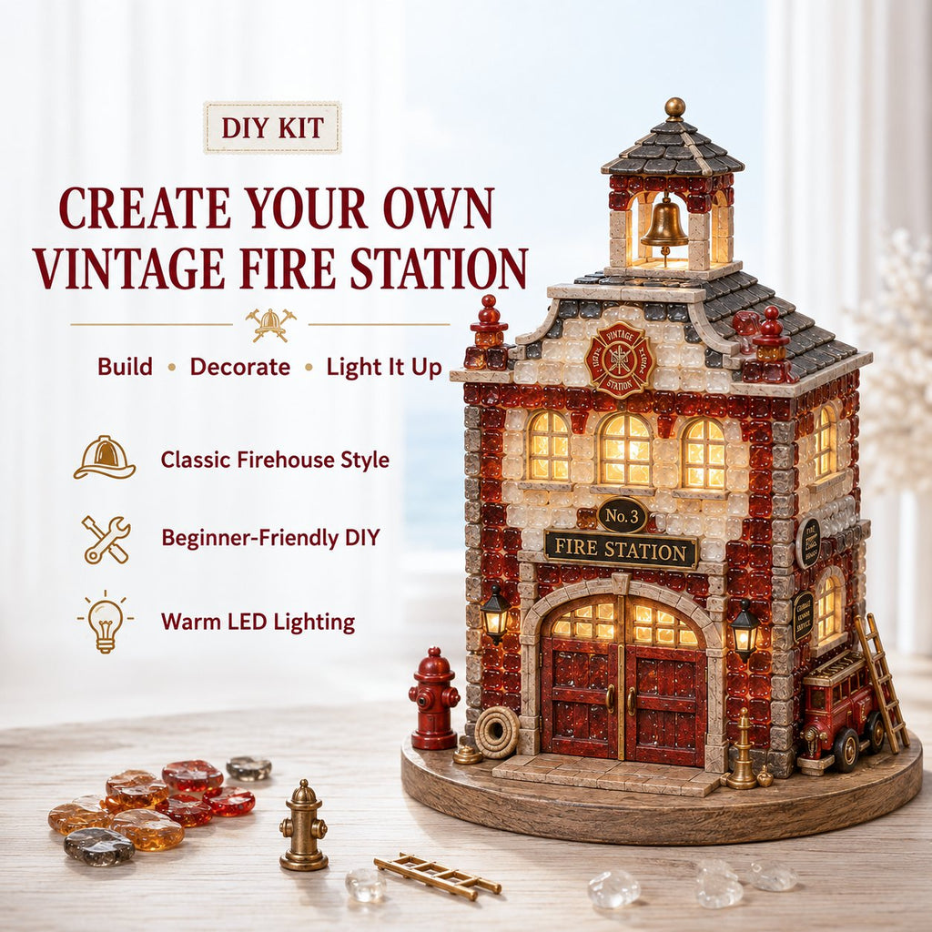 Vintage Firehouse Sea Glass-Style Mosaic Light DIY Kit