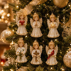 24-Day Angel Christmas Advent Calendar | 24 Unique Faith-Inspired Angel Ornaments with Hanging Loops for Daily Advent Surprises & Tree Display