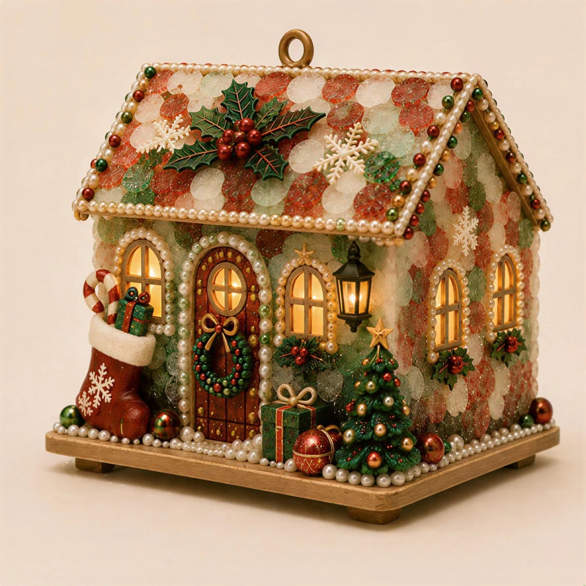 DIY Glowing Coastal Glass-Style Christmas Cottage Kit Collection