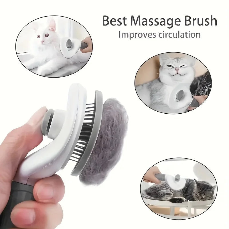 Self-Cleaning Pet Slicker Brush