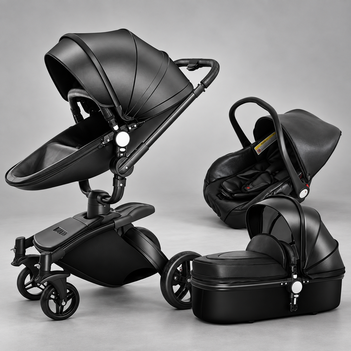 360 Degree Rotation Baby Stroller 3 in 1 with Car Seat
