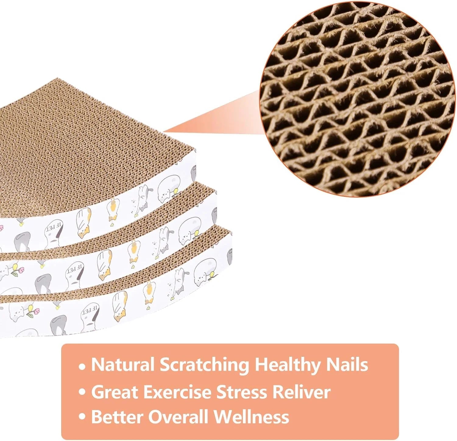 Cat Scratcher Pad, 3 Pack