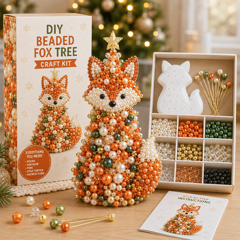 Animal-Themed Beaded Christmas Tree DIY Kit