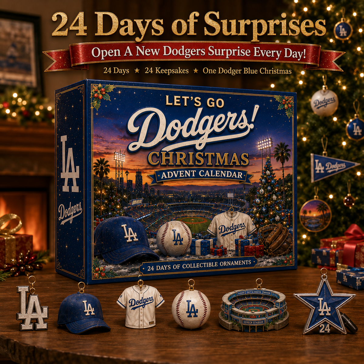 Let’s Go Dodgers! Baseball Christmas Advent Calendar