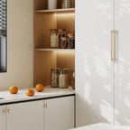 Architectural Square Walnut Wood Cabinet Pulls