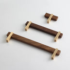 Architectural Square Walnut Wood Cabinet Pulls