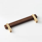 Architectural Square Walnut Wood Cabinet Pulls