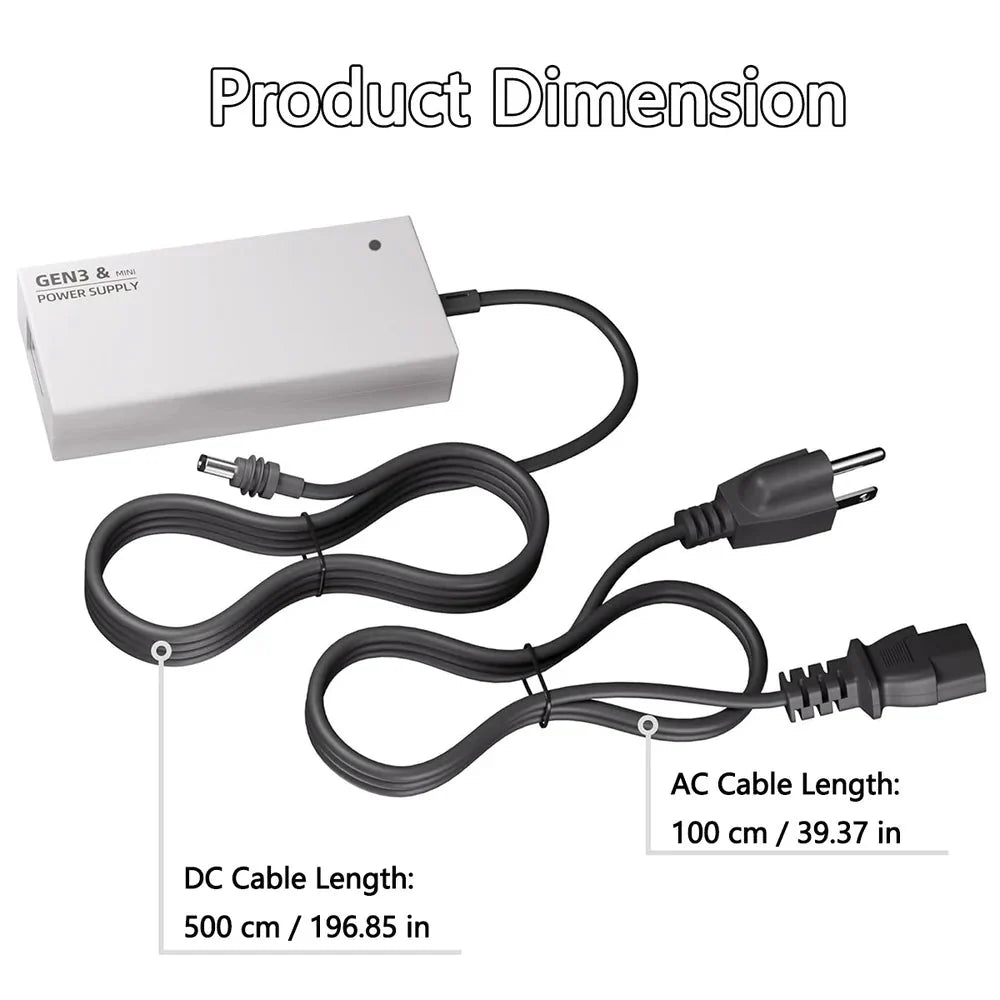100~240V AC to DC Power Supply Adapter for Starlink Gen 3 & Mini