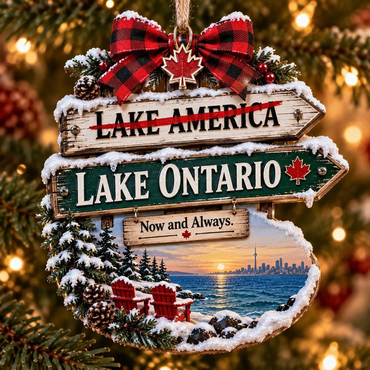 Lake Ontario Forever Christmas Keepsake Ornament