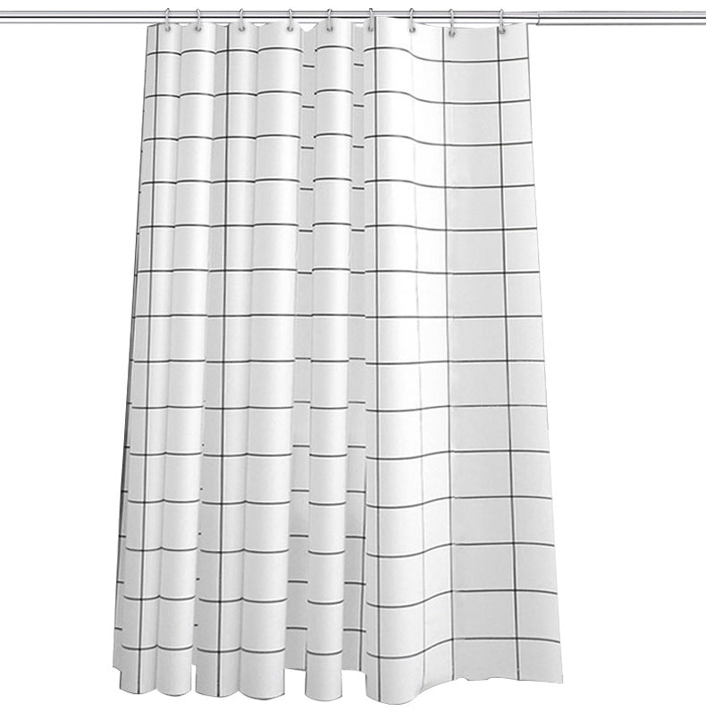 1Minimalist Checkered Shower Curtain Miroken