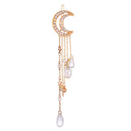 1Celestial Moon-Inspired Dangle Brooch Miroken