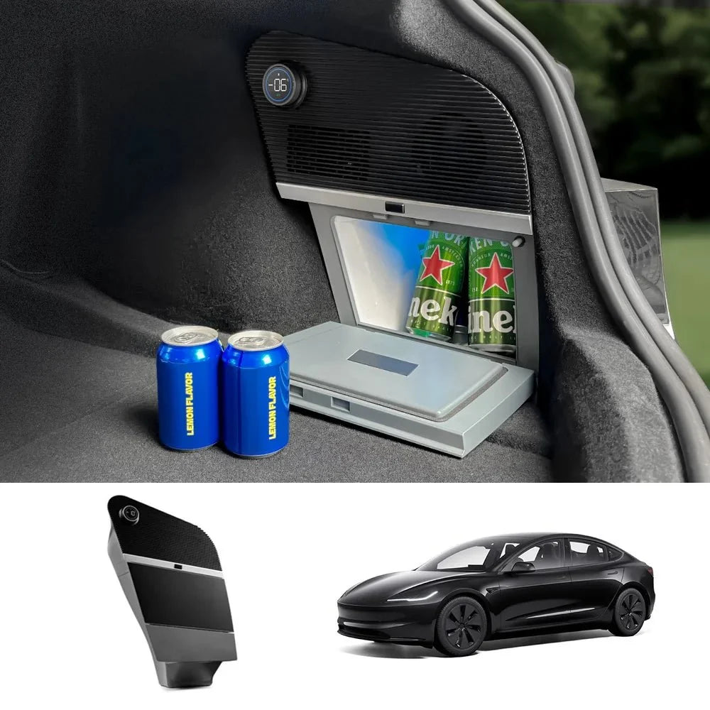 10L Hidden Rear Trunk Refrigerator – Compressor Cooler for Tesla Model 3 Highland 2024+