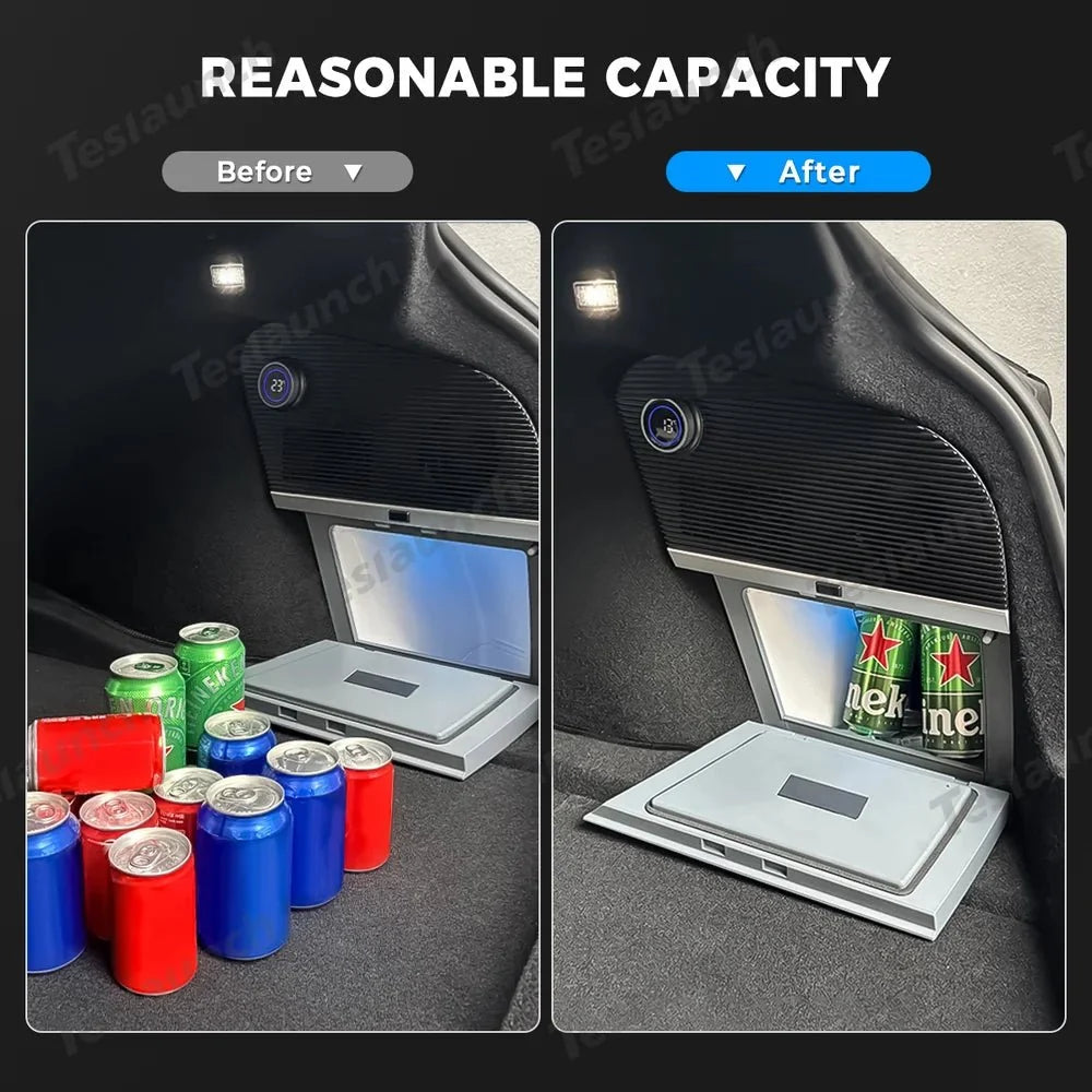 10L Hidden Rear Trunk Refrigerator – Compressor Cooler for Tesla Model 3 Highland 2024+