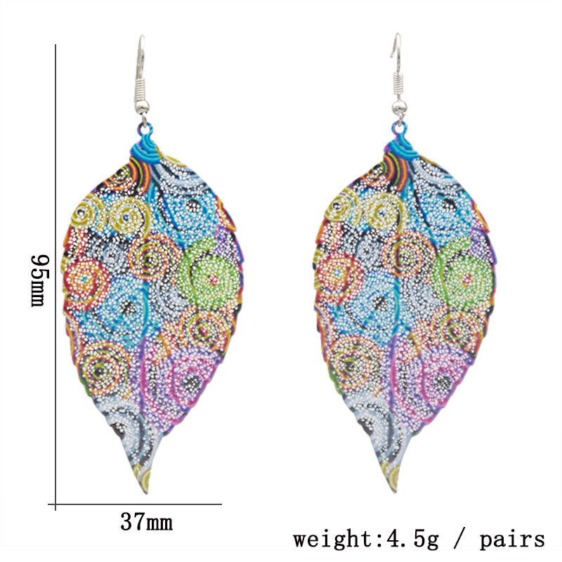 1Artistic Leaf-Inspired Dangle Earrings Miroken