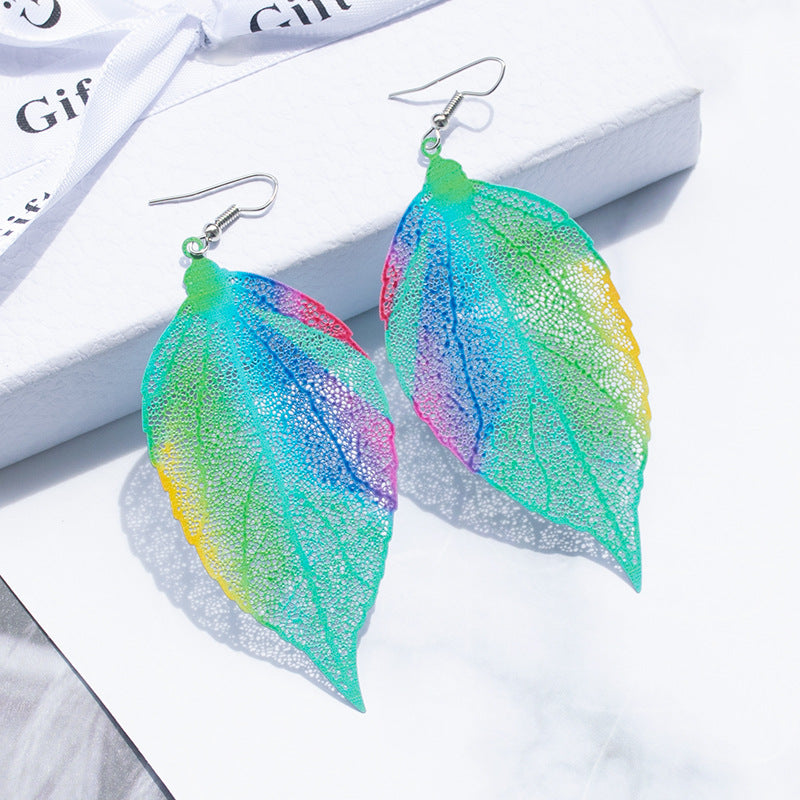 1Artistic Leaf-Inspired Dangle Earrings Miroken