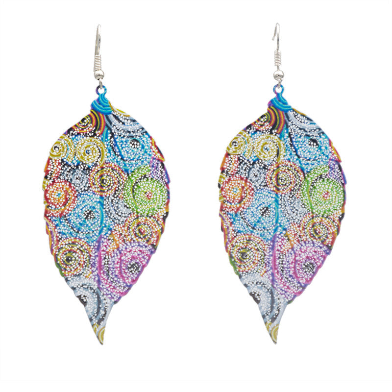 1Artistic Leaf-Inspired Dangle Earrings Miroken