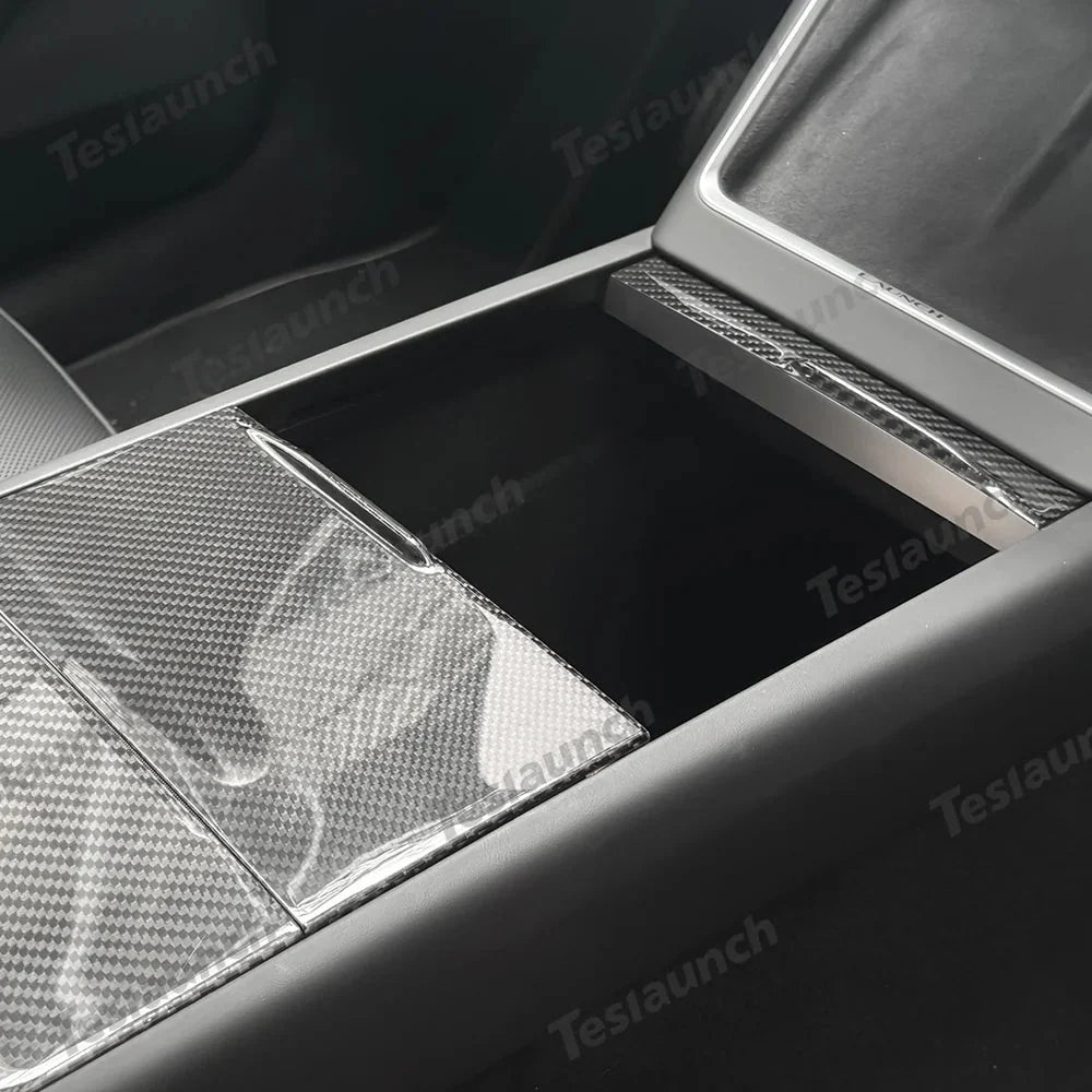 [Real Carbon Fiber] Center Console Panel Cover for Tesla Model Y Juniper 2025+