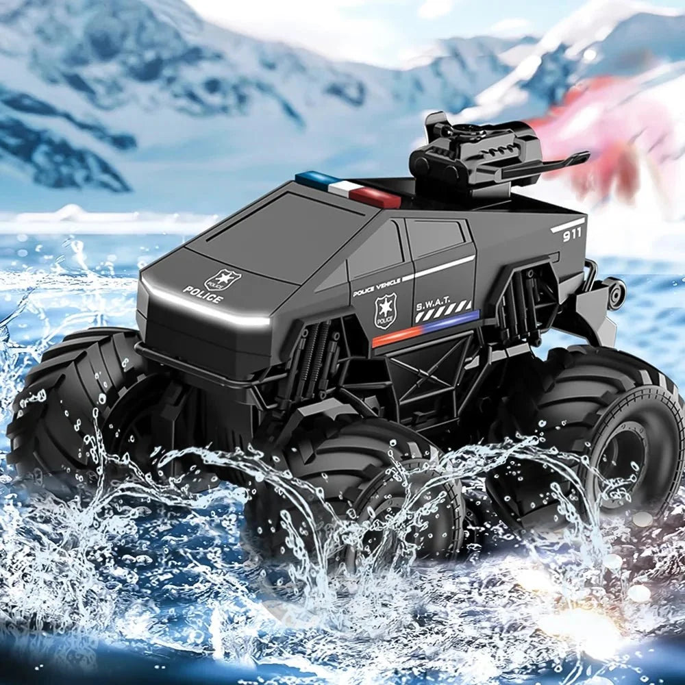 1:20 Scale Cybertruck-Inspired Amphibious RC Toy Car — 4WD Off-Road All-Terrain Truck