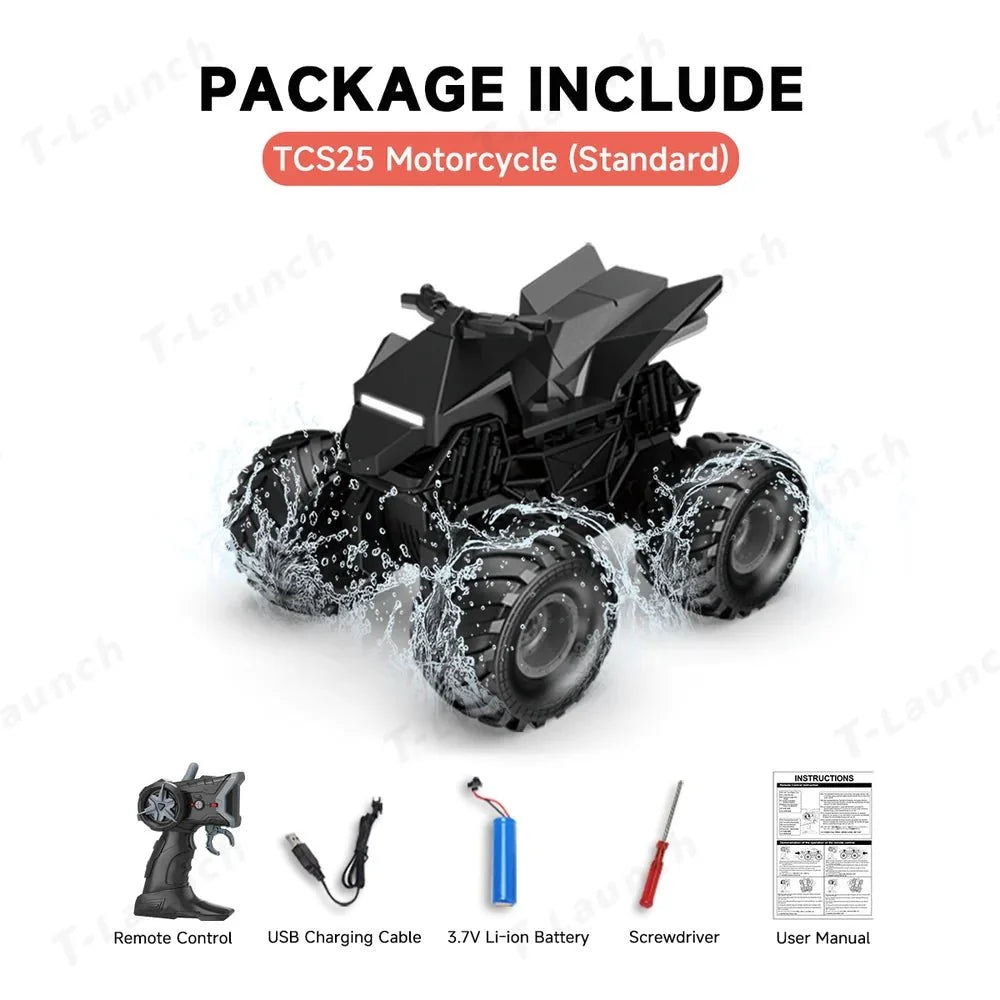 1:20 Scale Cybertruck-Inspired Amphibious RC Toy Car — 4WD Off-Road All-Terrain Truck
