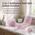 Dual Texture Stretchable Shower Back Scrubber