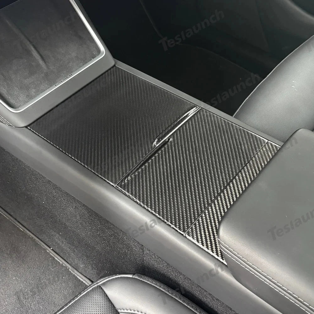 [Real Carbon Fiber] Center Console Panel Cover for Tesla Model Y Juniper 2025+