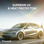 Retractable Roof Sunshade with Dual 1/4" Mounts and Magnetic Points for Tesla Model Y (2020+)