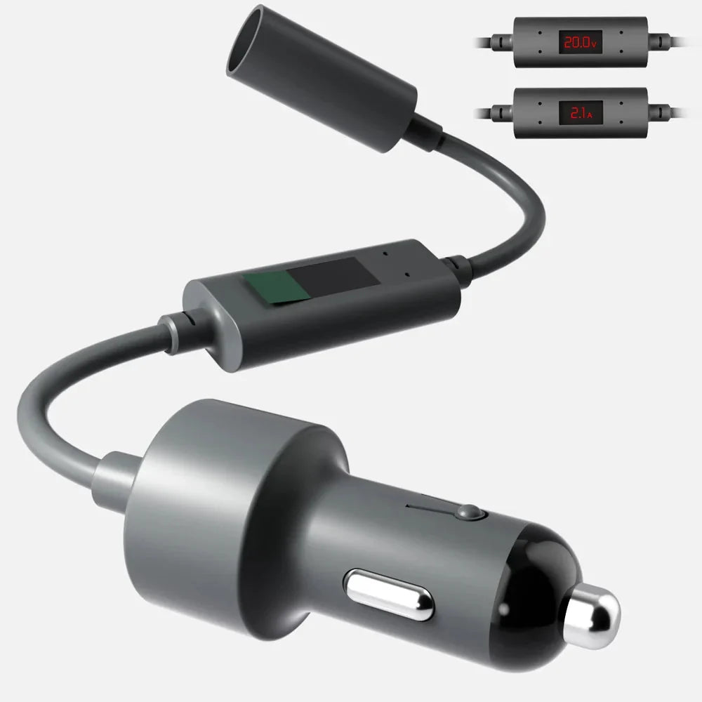 12V to 24V DC Step Up Converter with 60W Car Cigarette Lighter Adapter for Starlink Mini