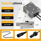 12V/24V to 57V Car Charger Step Up Converter with Female Plug for Starlink Gen 3