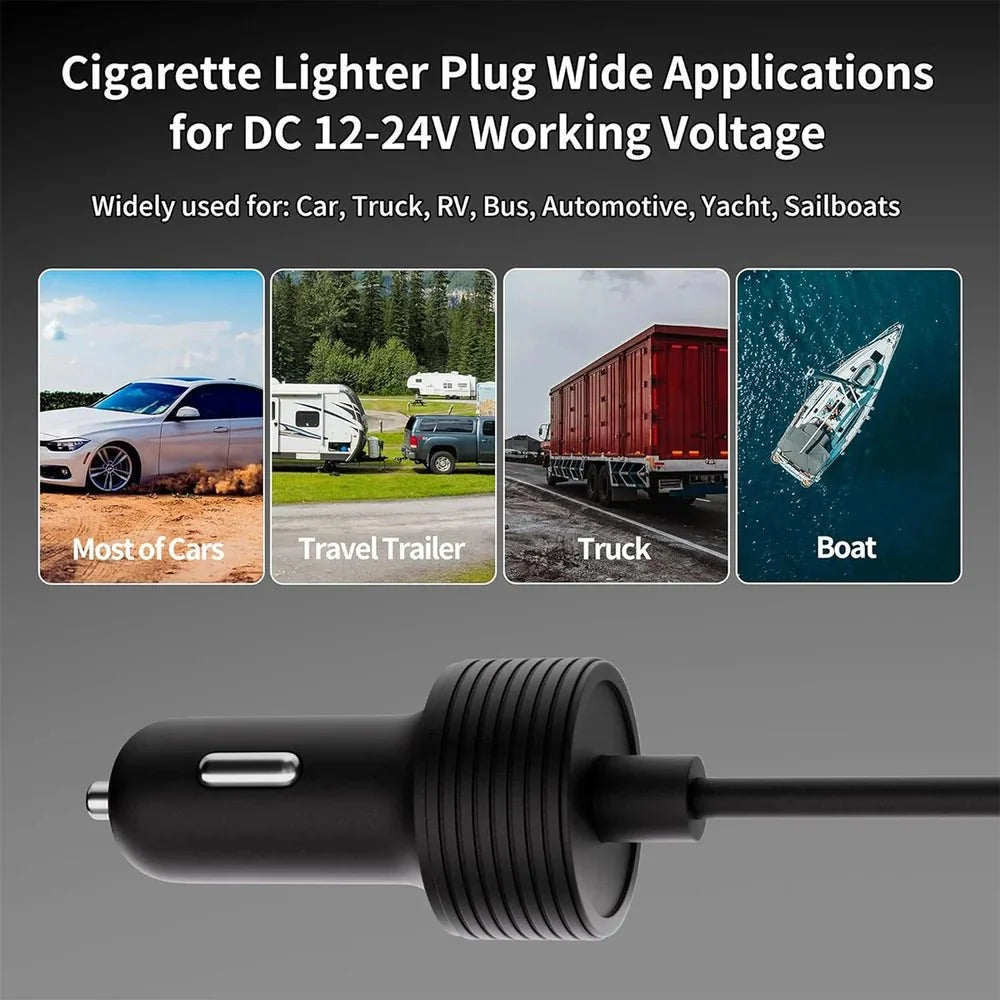 12V/24V to 57V Car Charger Step Up Converter with Female Plug for Starlink Gen 3