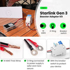 12V/24V to 57V Power Adapter with Switch for Starlink Gen 3 – Ring Terminal