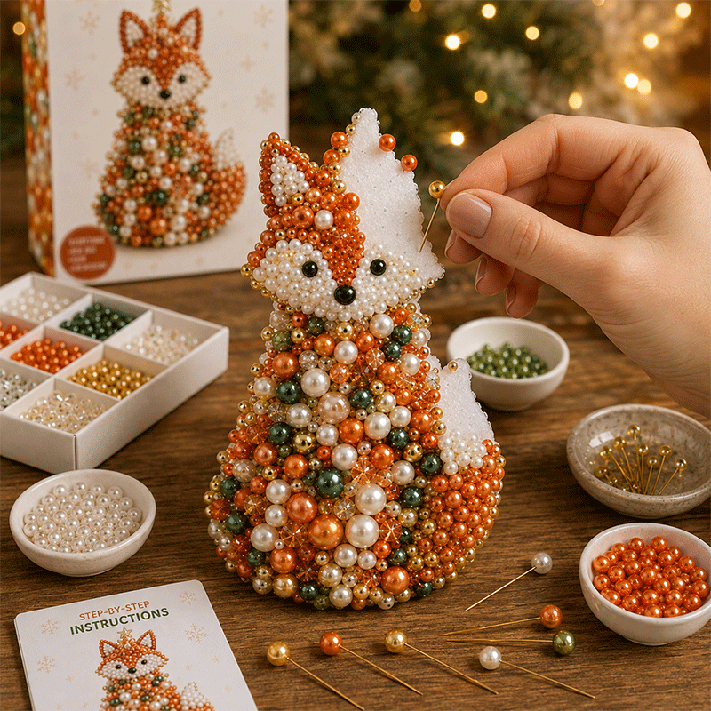 Animal-Themed Beaded Christmas Tree DIY Kit
