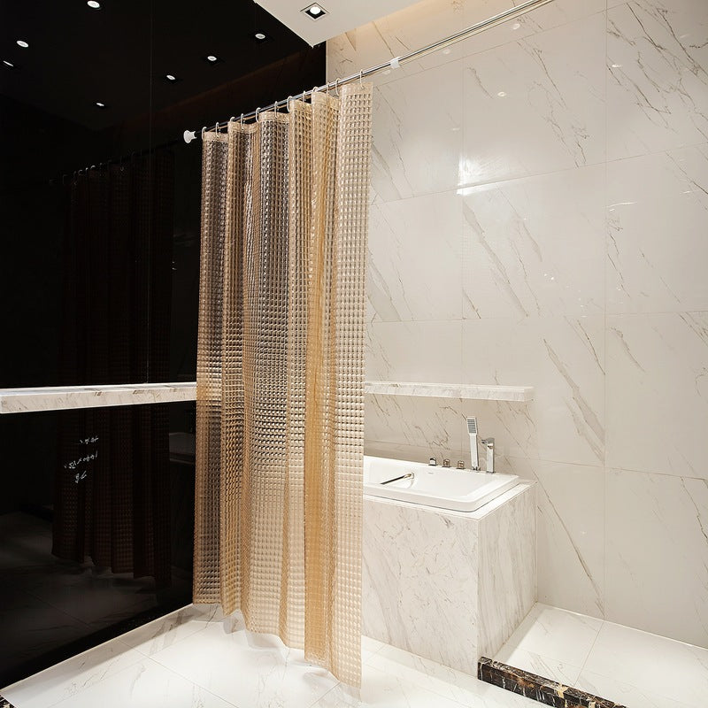1Textured Water-Repellent Shower Curtain Miroken