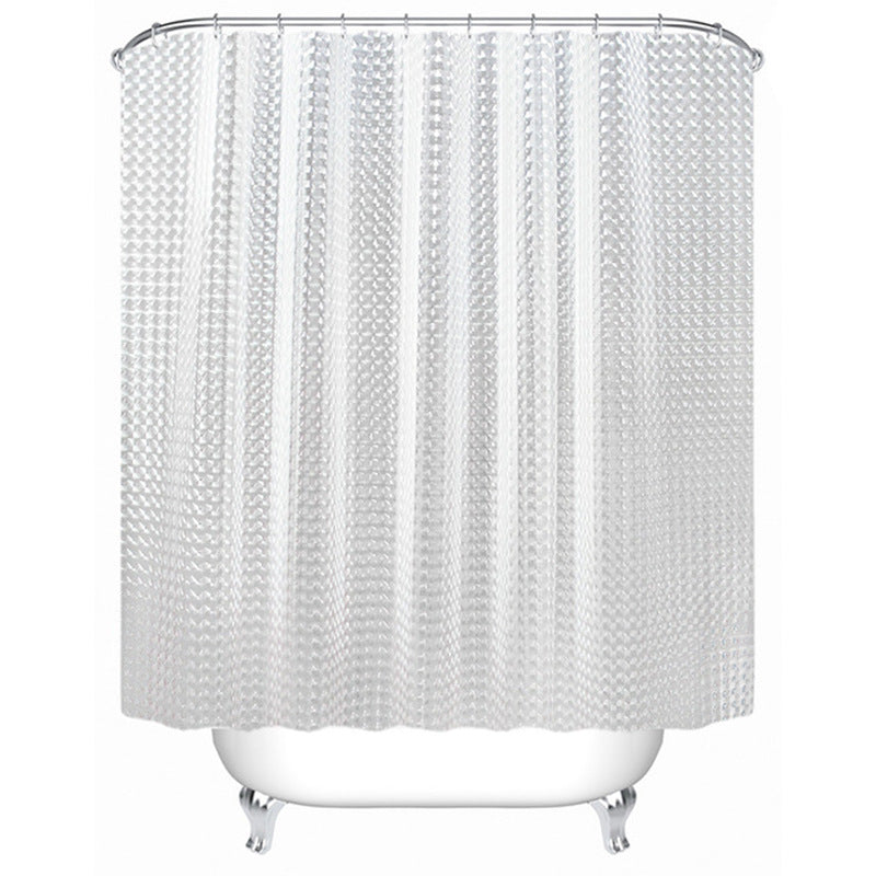 1Textured Water-Repellent Shower Curtain Miroken