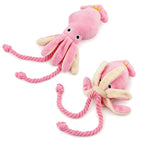 Miroken Squeaky Octopus Rope Chew Pet Toy