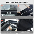 Retractable Roof Sunshade with Dual 1/4" Mounts and Magnetic Points for Tesla Model Y (2020+)